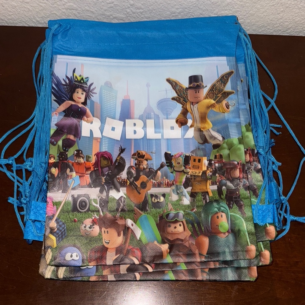 Roblox Kids Drawstring Backpack - Blue